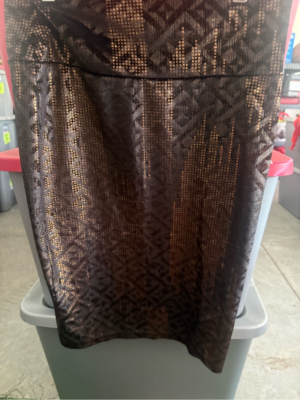 Metallic Brown Patterned Women’s Skirt p16